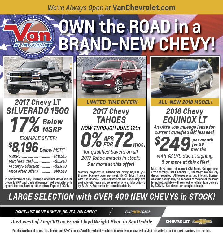 Newspaper Advertised Chevrolet Specials, Scottsdale, AZ