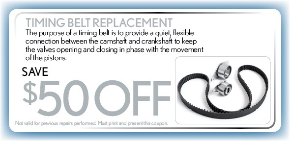 Timing Belt Replacement Service Coupon, Atlanta, TX Automotive Service