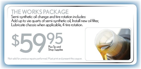 The Works Package Service Coupon, Atlanta, TX Automotive Service