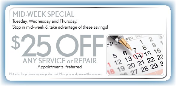 Mid-Week Coupon, Arlington, TX Automotive Service Special. If no image displays, this offer has ended. Mid-Week Service Coupon, Arlington, TX Honda Service Special. If no image displays, this offer has ended.