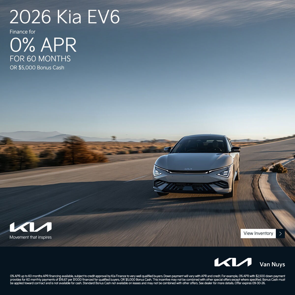 SEP2026_Slider_New_EV_Kia_EV6_2026_Offer_APR%20%26%20Bonus%20Cash_1200x1200_09-30-2026.jpg