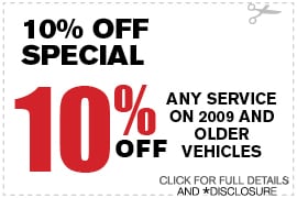 Percent Off Any Service on 2009 & Older Vehicles