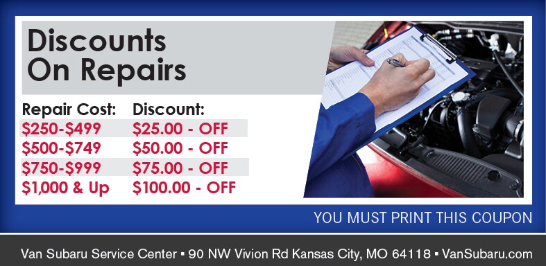 Discounts on Automotive Repair Service Coupon, Kansas City Automotive Service. If no image, this offer has ended. Discounts on Automotive Repair Service Coupon, Kansas City Automotive Service Special. If no image, this offer has ended.