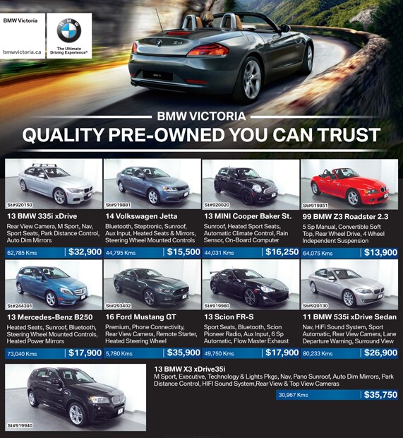 BMW Victoria June Pre-Owned Vehicle Special Offers