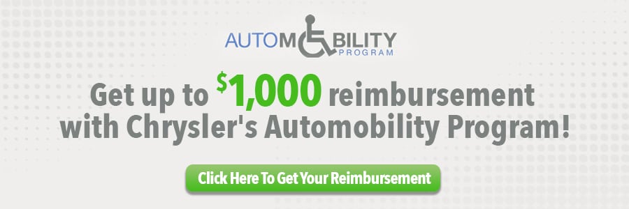 Get up to $1000 Reimbursement! Chrysler Dodge Jeep Ram Automobility Reimbursement near Sacramento CA