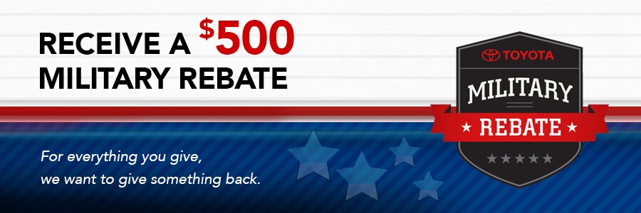 Honoring Those Who Serve.
Toyota Cash Rebate Offer At Freeway Toyota Scion of Hanford Military Rebate Hanford CA Serving Lemoore