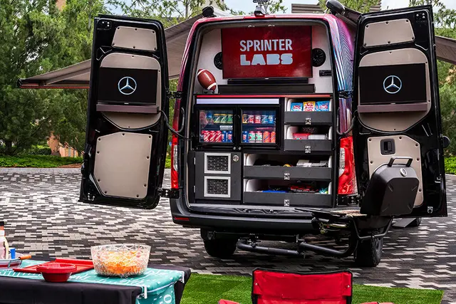 Black Mercedes-Benz Sprinter Van