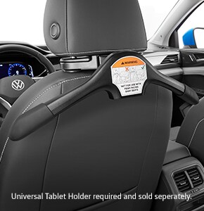 Coat hanger with disclaimer text Universal Tablet Holder required and sold seperately