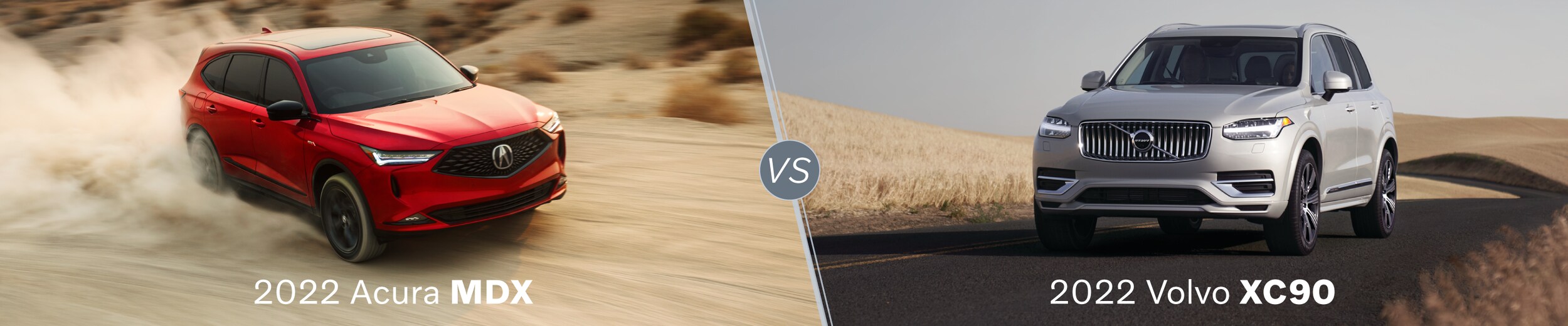 Acura MDX vs Volvo XC90 Banner