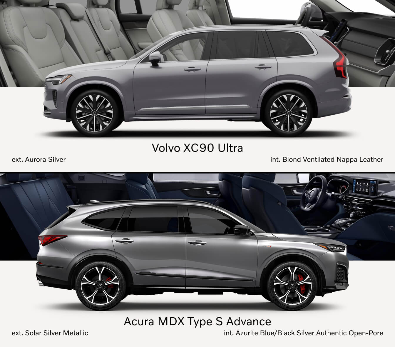 2026 Volvo XC90 vs. 2026 Acura MDX