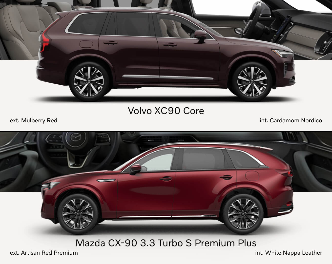 2026 Volvo XC90 vs. Mazda CX-90