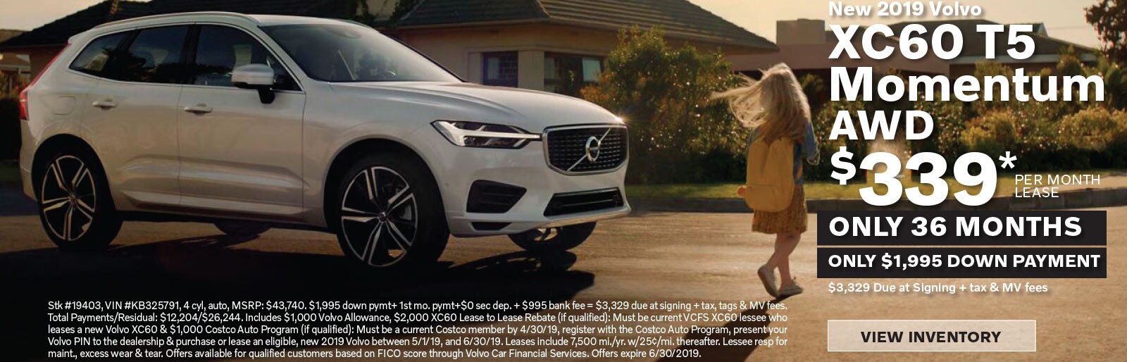 2019 Volvo XC60 Lease offer Manasquan NJ