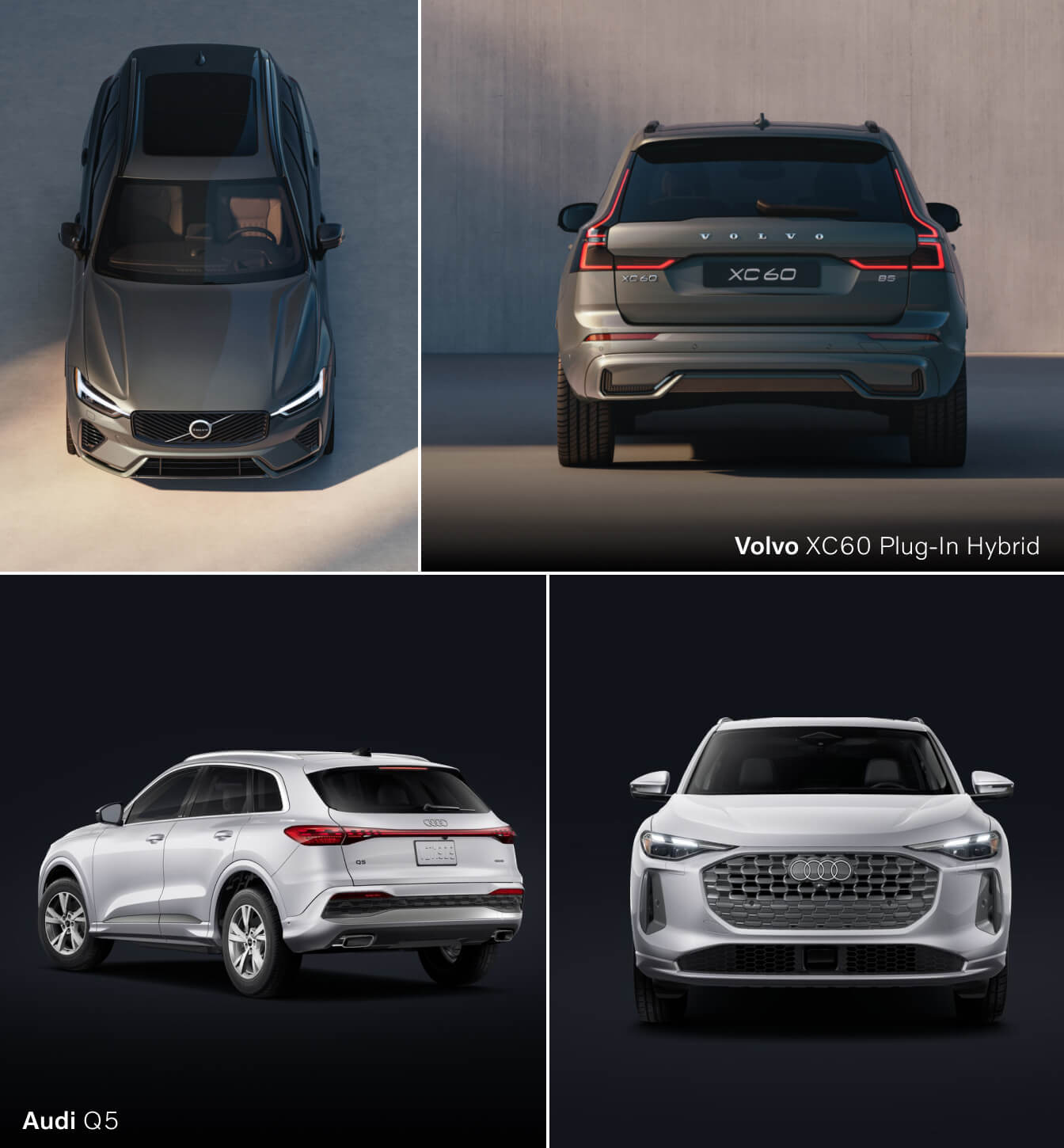 Volvo XC60 Plug-In Hybrid vs. Audi Q5 Plug-In Hybrid: Dimensions