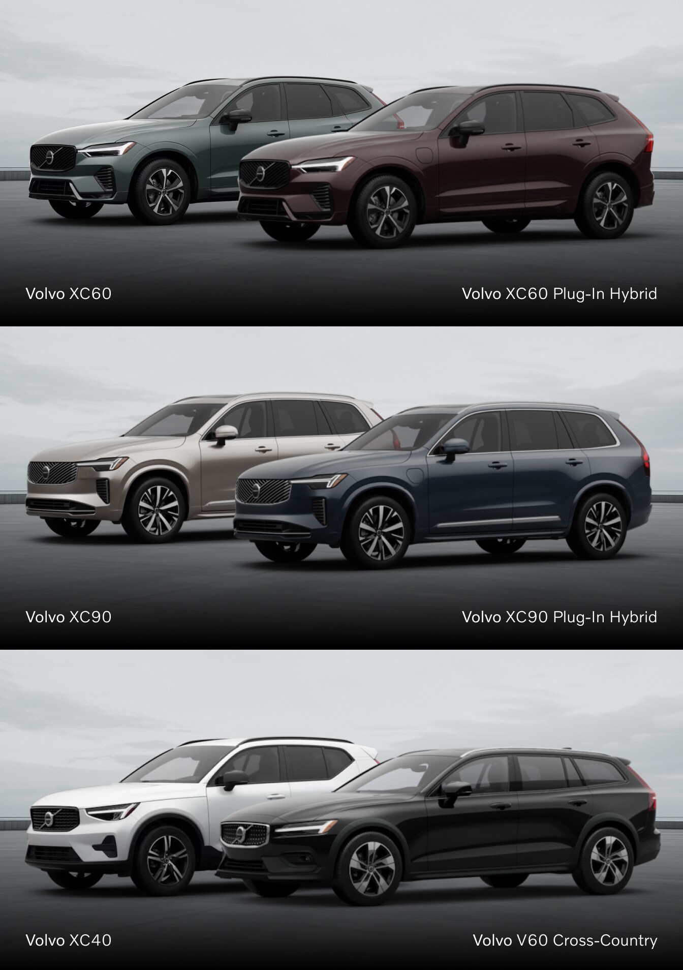 Volvo XC60, XC90, XC40
