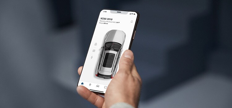 Volvo On Call app Volvo On Call app on a mobile device