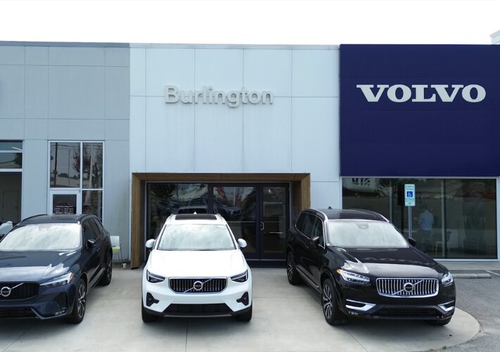Volvo_Burlington_Storefront.png Storefront of Volvo dealership in Burlington, NC. Located near Mebane, Elon, Graham and other areas in the Piedmont Triad region of North Carolina.