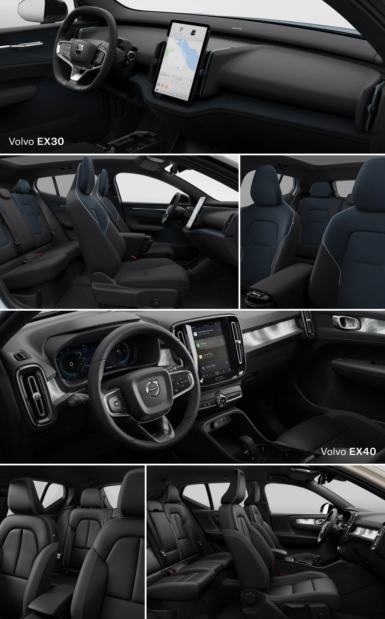 Volvo EX30 vs. Volvo EX40 Interior & Design