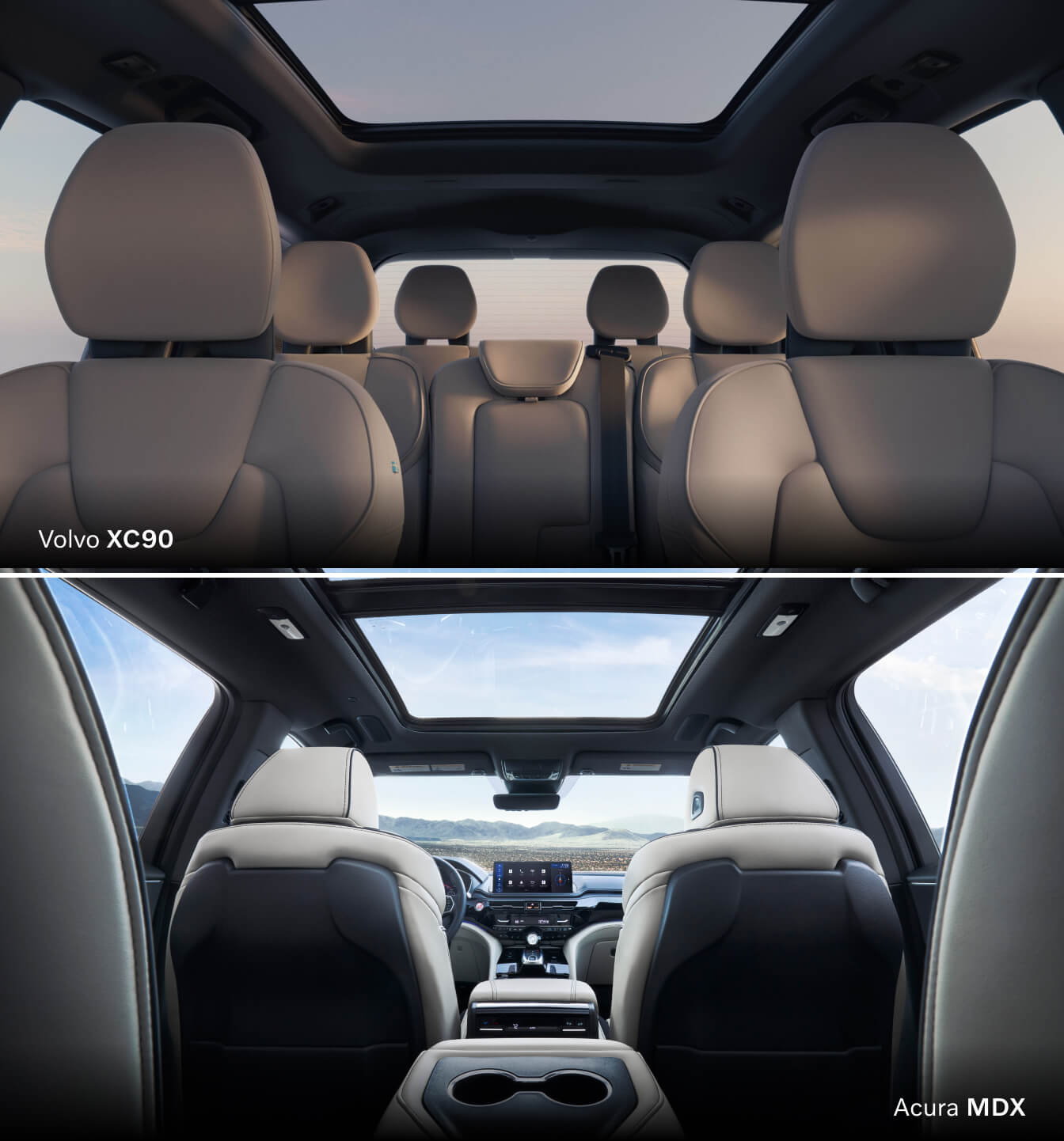 2026 Volvo XC90 vs. 2026 Acura MDX Interior & Comfort