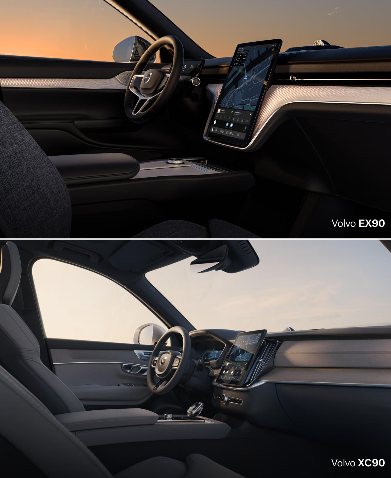 Volvo XC90 vs. Volvo EX90: Interior