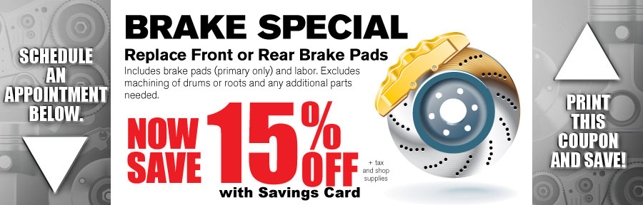 Money Saving Auto Service Coupon from Volvo of Dallas for Brake Special