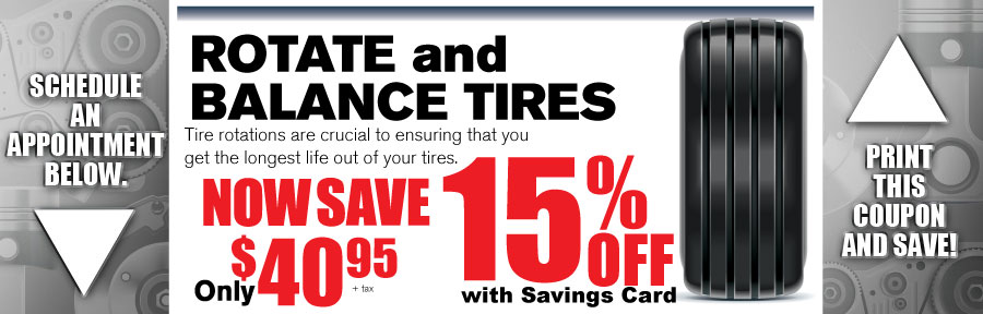 Money Saving Auto Service Coupon from Volvo of Dallas for Rotate and Balance Tires