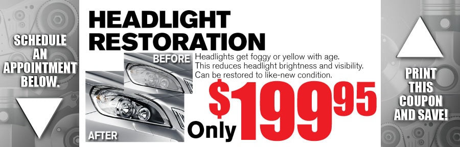 Money Saving Auto Service Coupon from Volvo of Dallas for Headlight Restoration