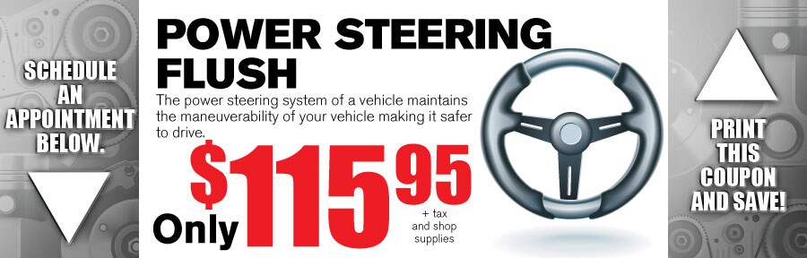 Money Saving Auto Service Coupon from Volvo of Dallas for Power Steering Flush