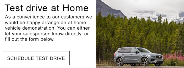 Schedule a Test Drive at Home Schedule a Test Drive at Home