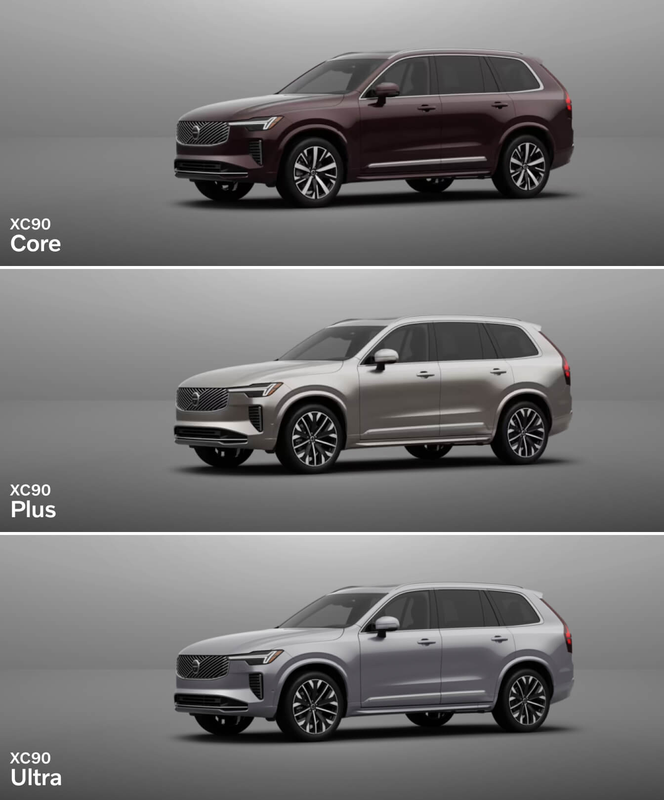 2026 Volvo XC90 vs. 2025 Volvo XC90 Trims