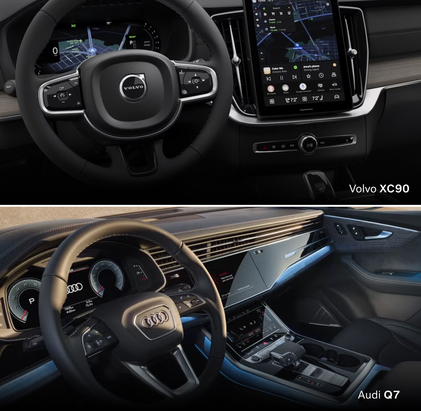 2026 Volvo XC90 vs. Audi Q7 Interior