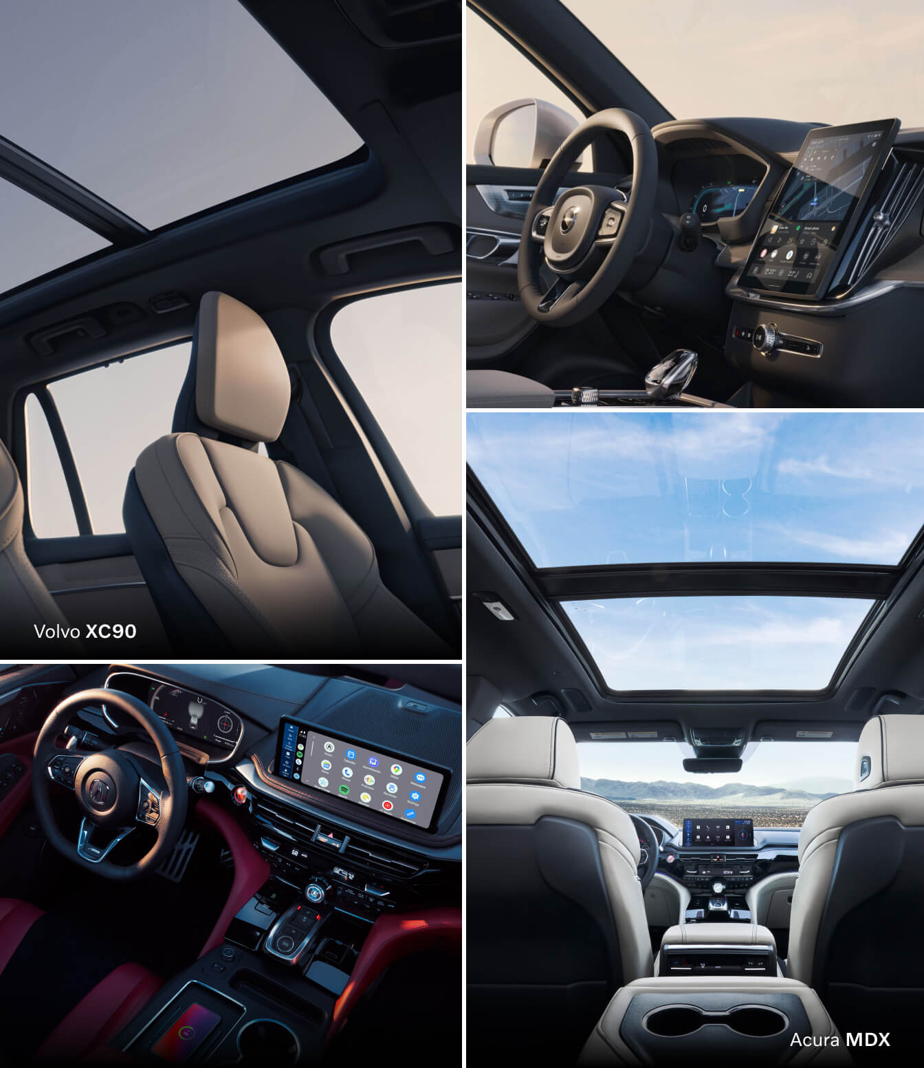 Volvo XC90 vs. Acura MDX Interior Features