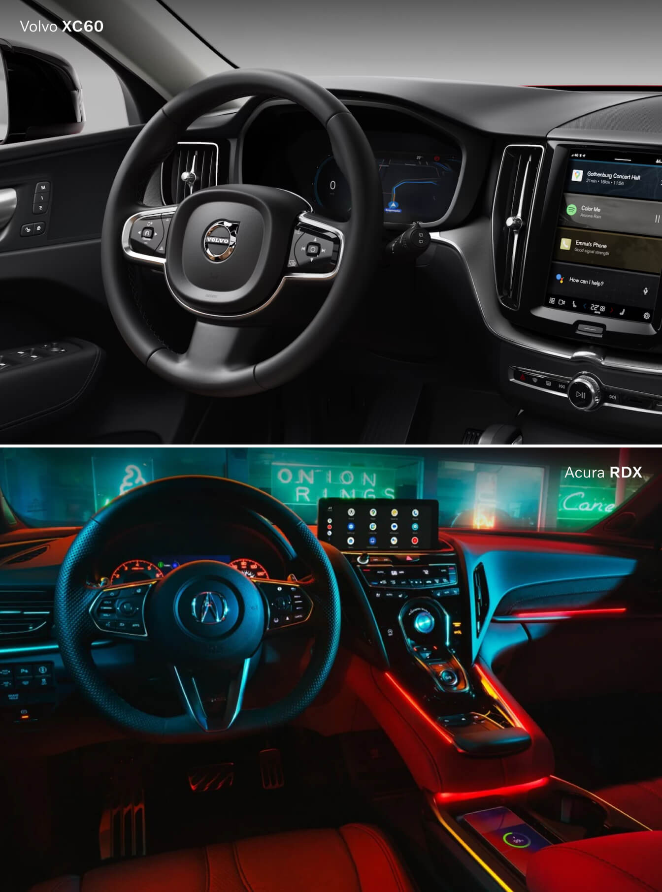 Volvo XC60 vs. Acura RDX Interior Quality & Comfort