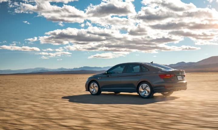 2019 Grey VW Jetta GLI Driving in the Desert