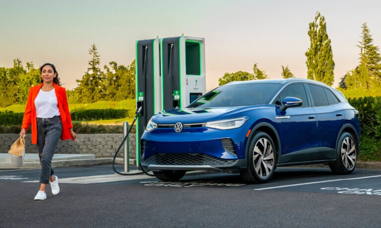 2022 Volkswagen ID.4 exterior at charging station