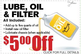 Oil Change Coupon Special in Arlington TX