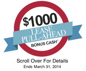 At Chrysler, our customers mean the world to us. To show our appreciation, we're offering $1,000 Lease Pull-Ahead Bonus Cash+ to current Chrysler lessees. If you have a current Chrysler Group lease-that's FIAT, Chrysler, Jeep, Dodge or Ram-and that lease expires between May 1, 2014 and August 31, 2014, you're eligible for the program. The Bonus Cash can be applied toward the lease or retail purchase of any eligible vehicle.