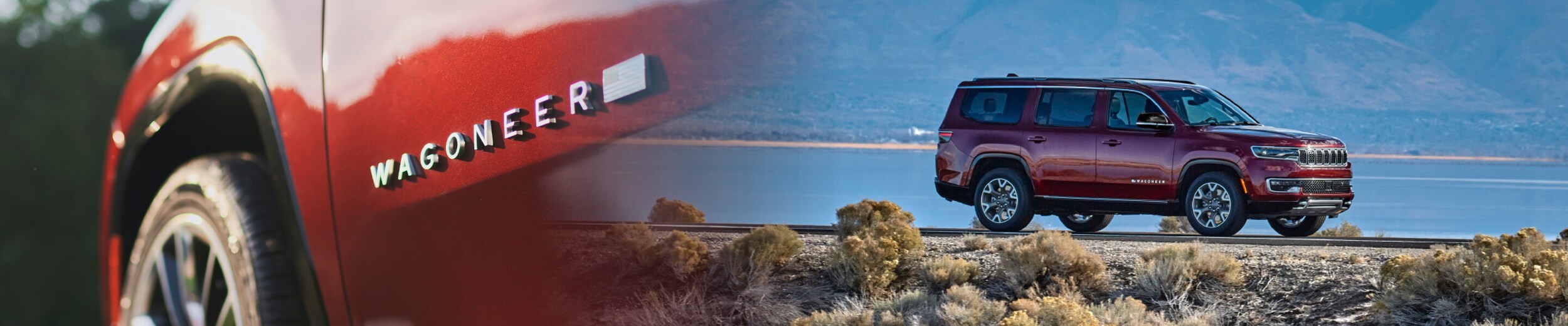 Wagoneer Emblem and Exterior Image in Nature