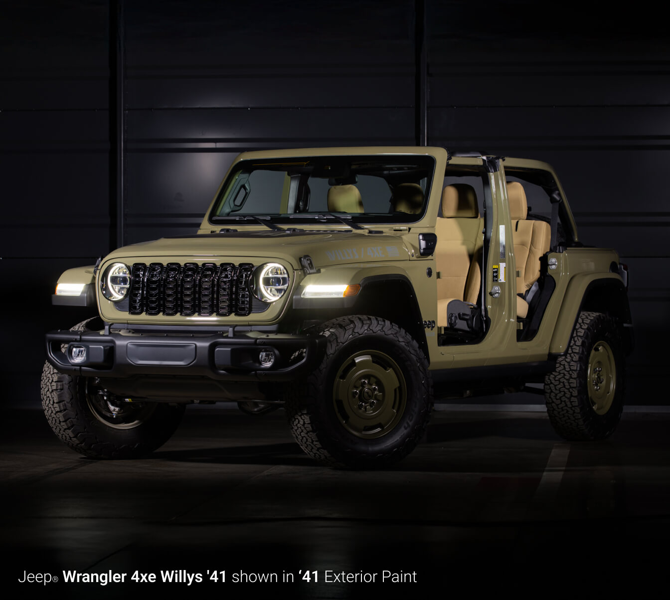 Jeep Wrangler 4xe Willys '41 Shown in '41 Exterior Paint