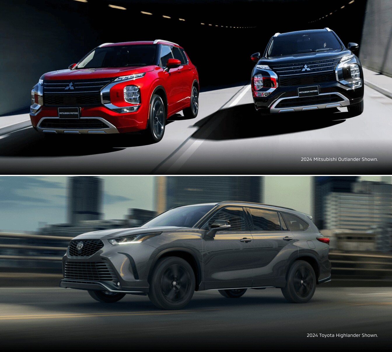 Mitsubishi Outlander vs. Toyota Highlander Performance