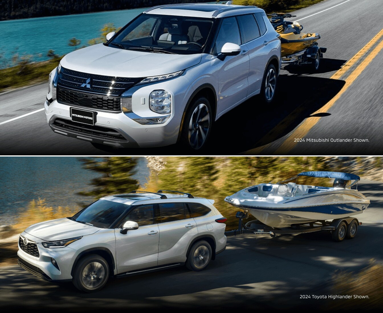 Mitsubishi Outlander vs. Toyota Highlander Towing Capacity