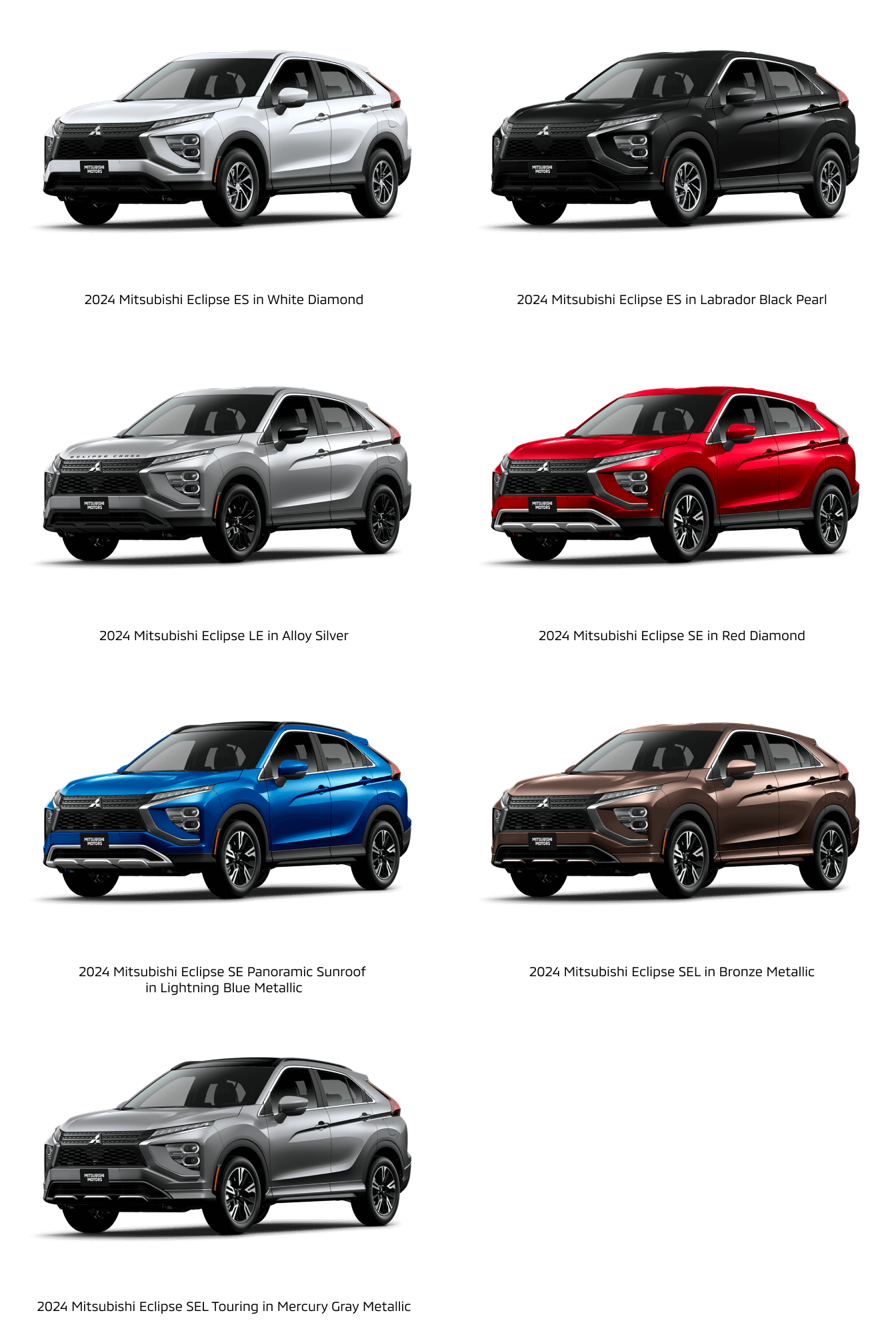 Mitsubishi Eclipse Cross Colors and Trims