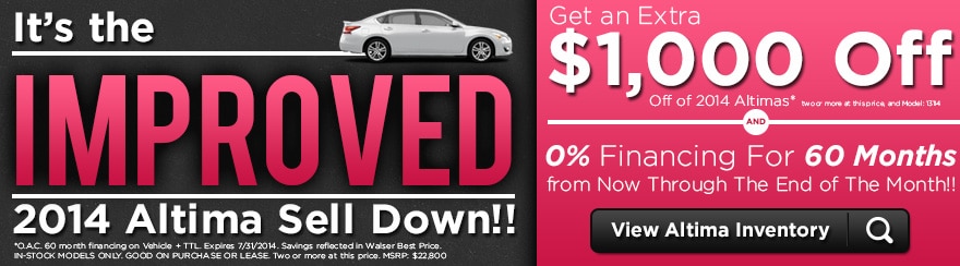 Walser End of Month Altima Sale