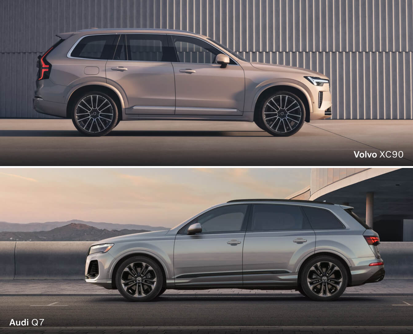 Volvo XC90 vs. Audi Q7 Size & Dimensions