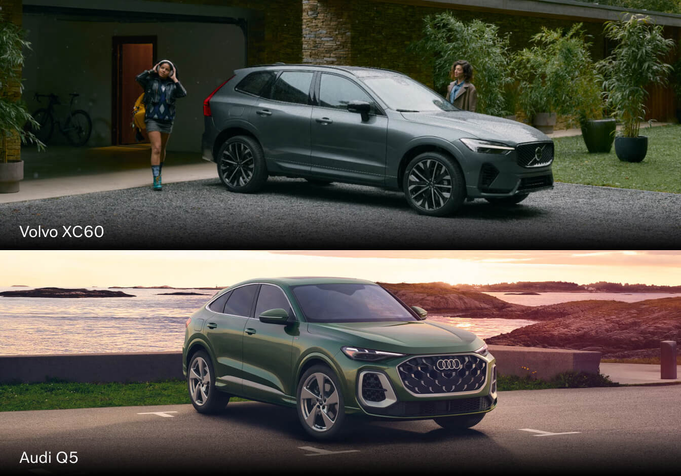 Volvo XC60 vs. Audi Q5 in Green