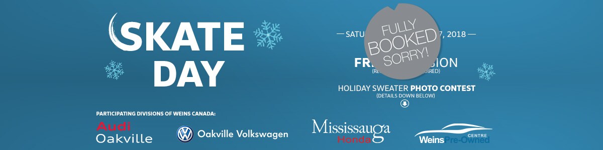 Join us for Skate Day Skate Day November 17, 2018 from 2:00PM-3:30PM at Glen Abbey Community Centre. Free admission and ugly sweater photo contest