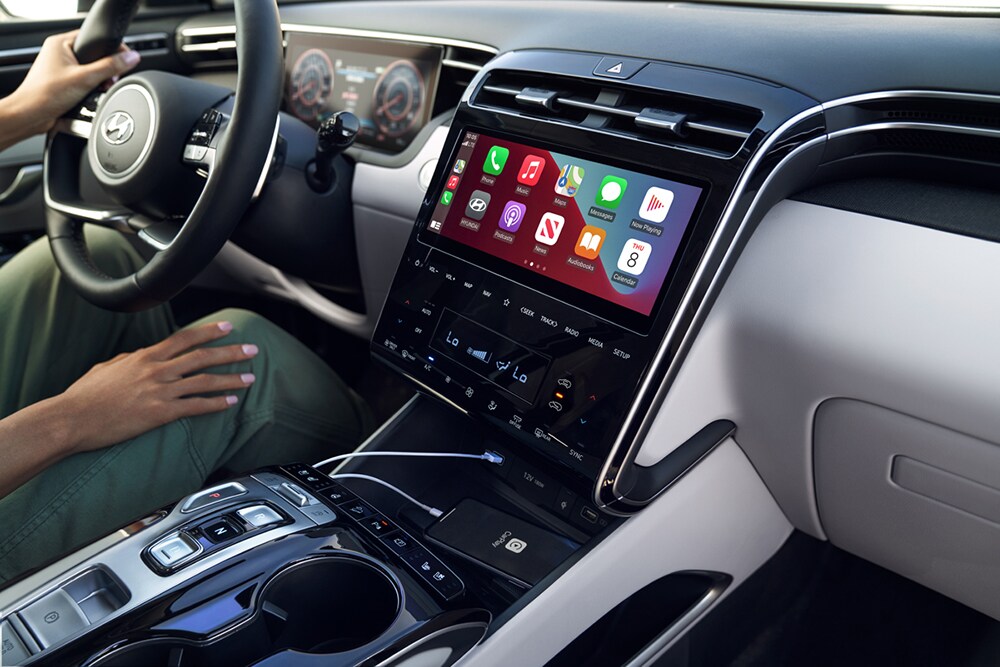 All-New 2022 Tucson Plug-in Hybrid at West Broad Hyundai | 2022 Hyundai Tucson PHEV interior infotainment system
