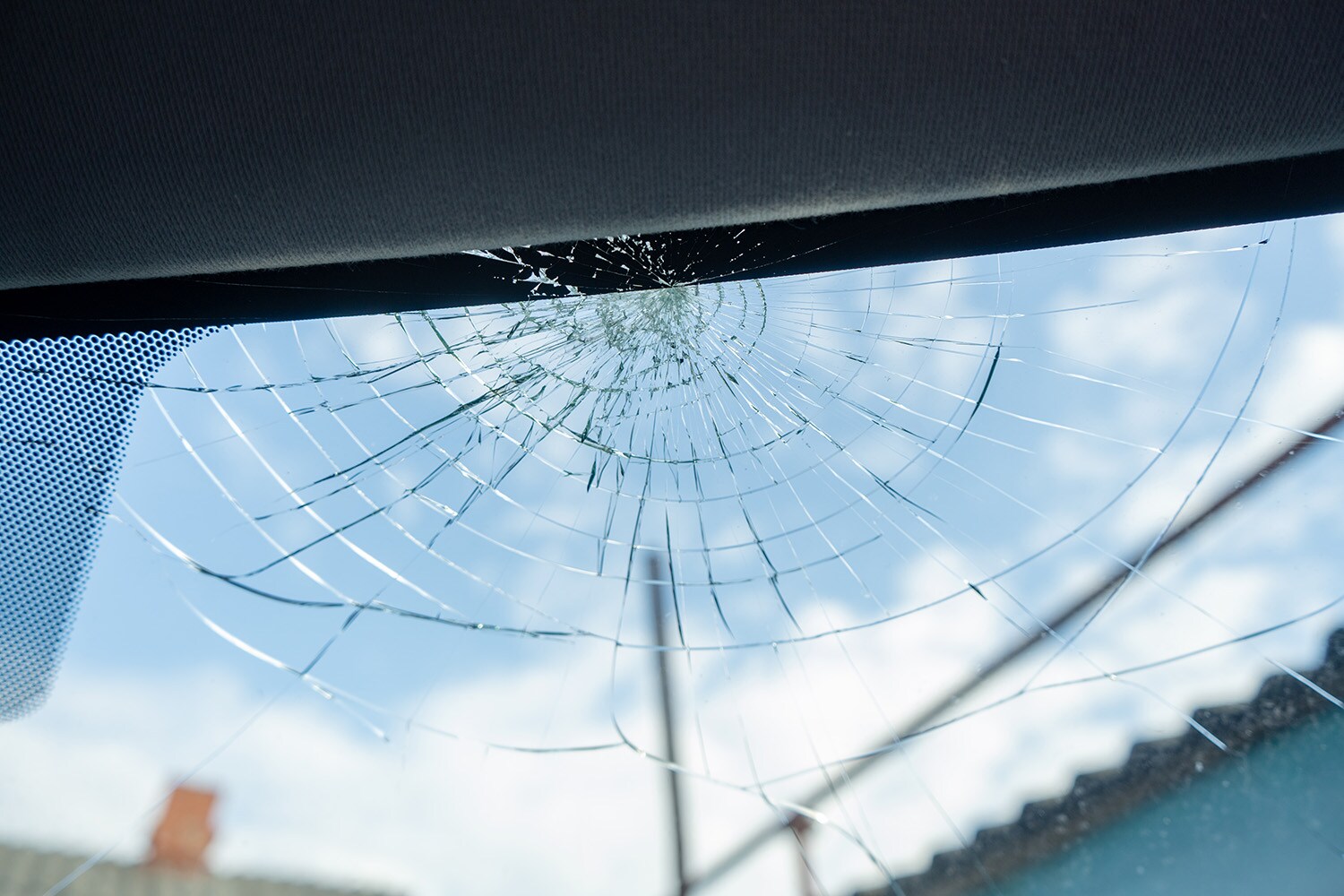 Why You Shouldn't Drive Around with a Chipped Windshield at West Broad Hyundai in Henrico, VA | A crack in the windshield that started as a little rock chip that collected dust and debris