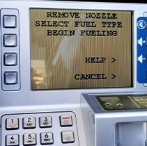 Best Gas Type for My Vehicle at West Broad Hyundai | Close-up on payment method at gas pump