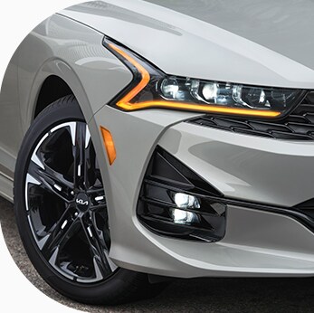 3 Main Benefits of Using OEM parts for your vehicle at West Broad Kia in Richmond, VA | Close-up of light grey K5's headlight