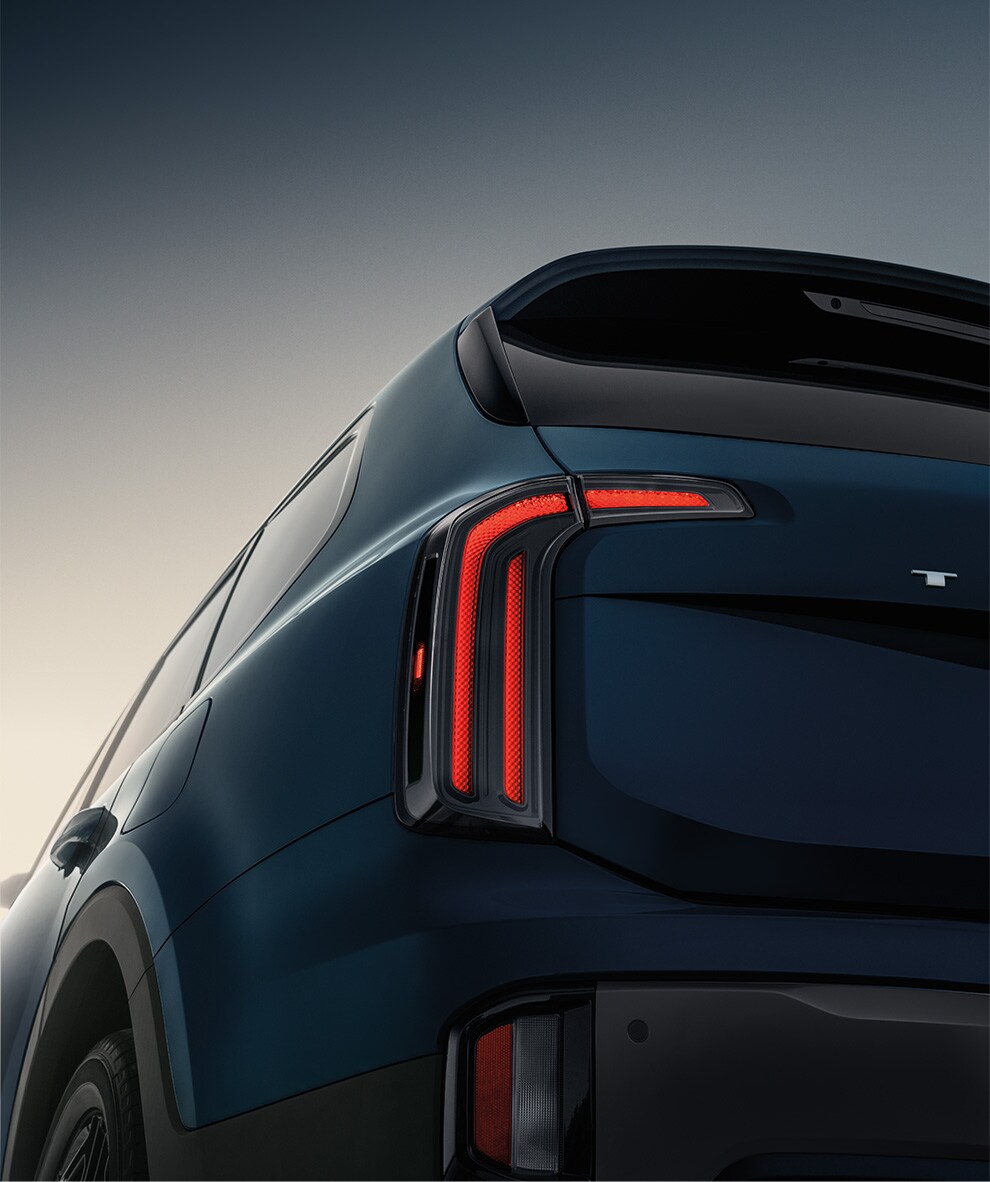 2024 Kia Telluride at West Broad Kia in Henrico, VA | Close up of rear taillight of a blue color 2024 Kia Telluride